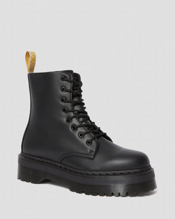 Dr Martens Dámské Boty Na Platformě Vegan Jadon Ii Mono Černé, CZ-940135